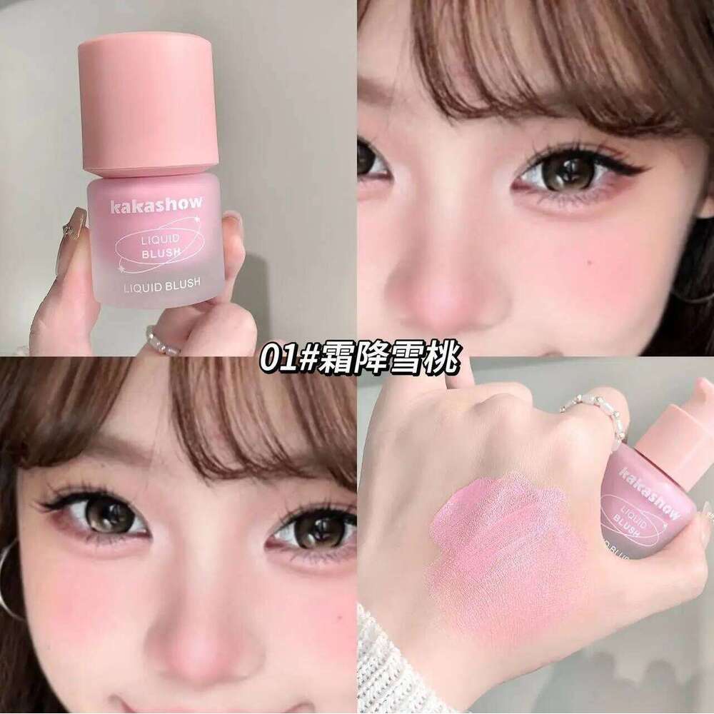Kakashow Liquid blush for Cheeks Matte Finish Lightweight Smooth Hydrating Cream Natural Flush Long-lasting Easy to Wear Makeup X2507