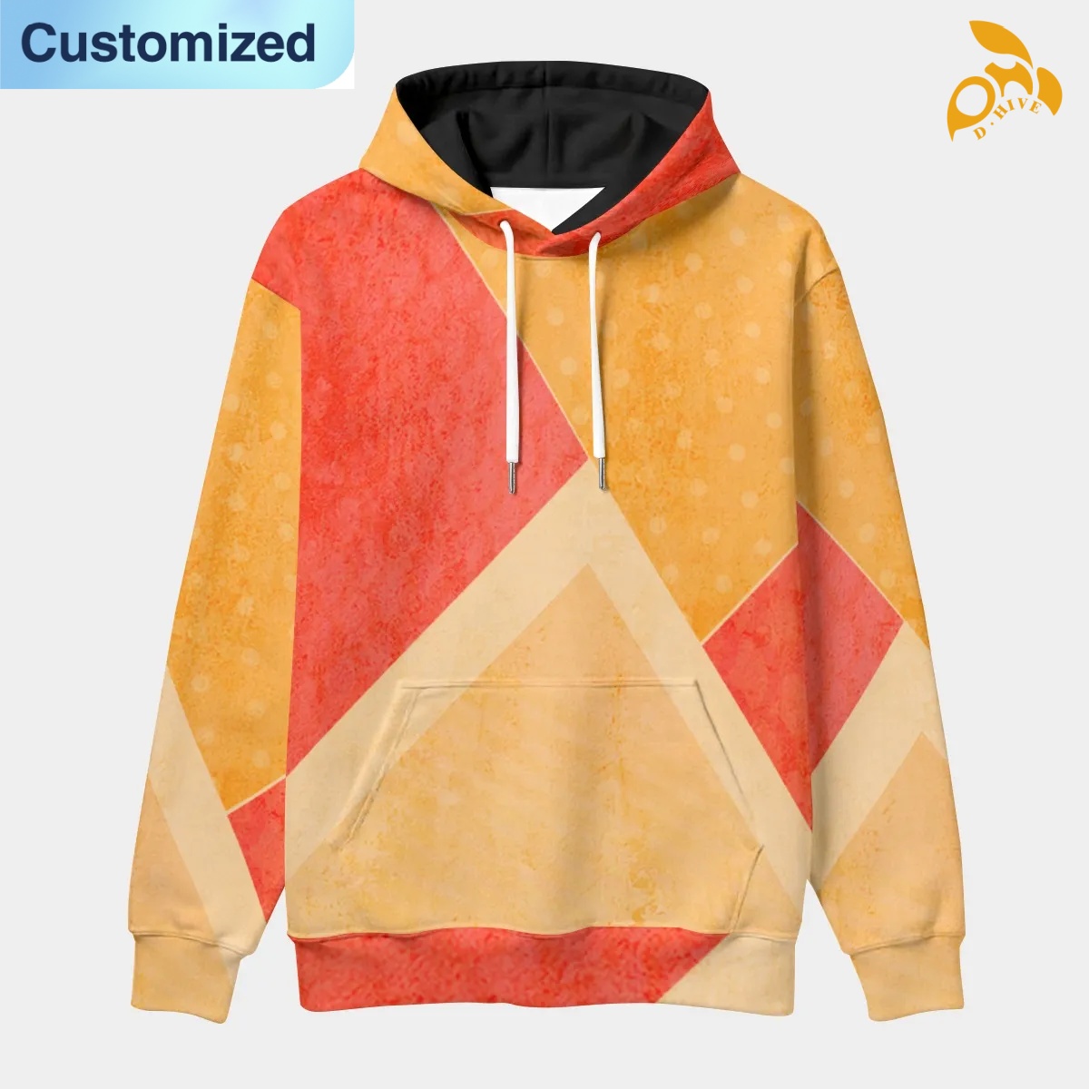 free shipping designer of customized super fashionable All-Over Print Men's thickened pullover hoodie with exquisite patterns from US