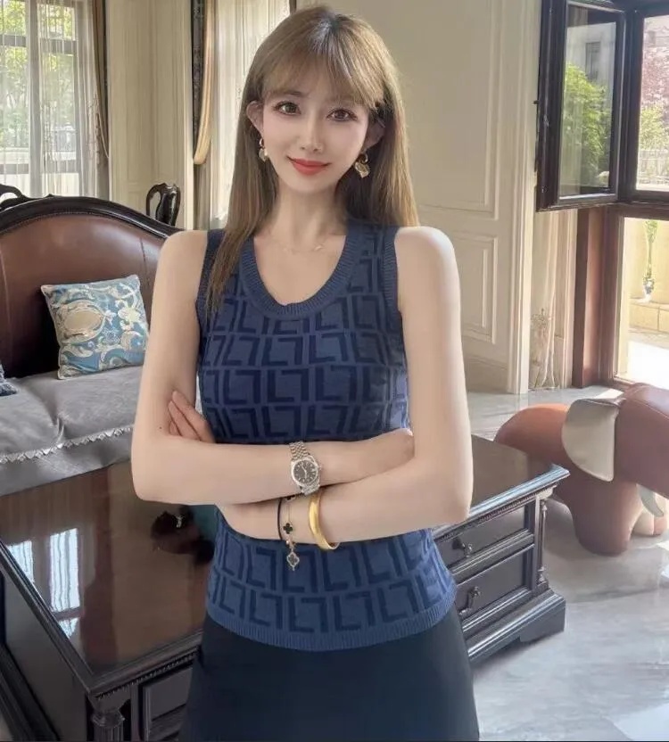 Womens Tanks top Crop top Tanks Classic Embroidery Women camisole designer highend luxury pure cotton suspenders sexy t short