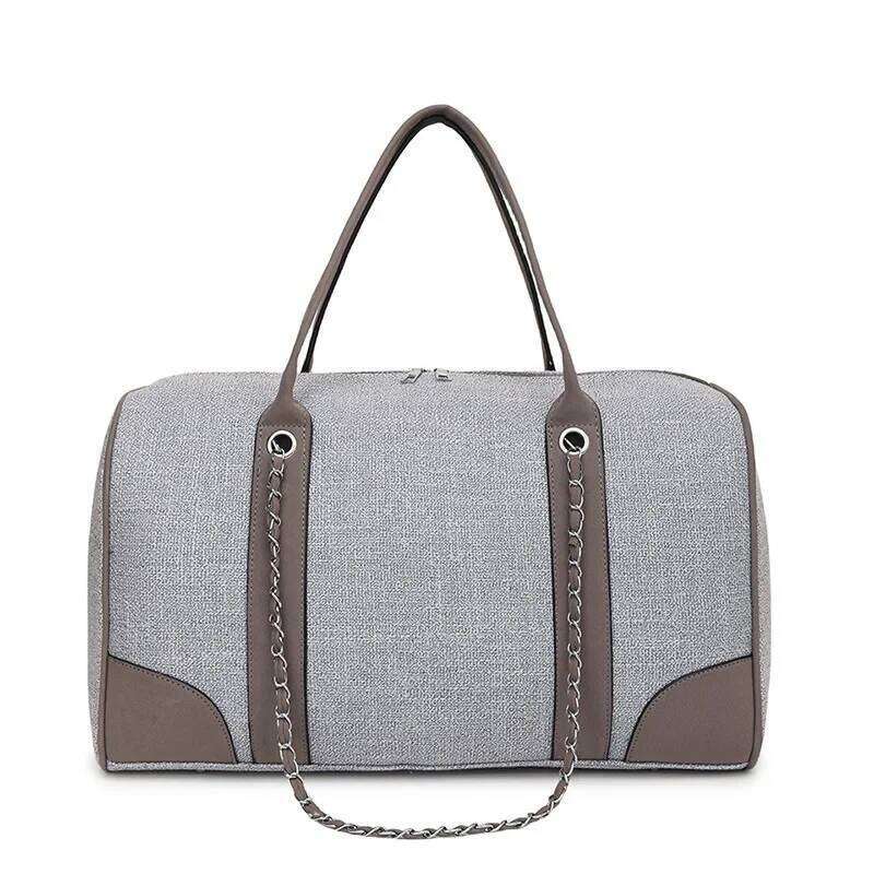 2025 New Commuter Travel Women's Large Capacity Canvas Handbags Simple Fashion Shoulder Chain Tote Bag