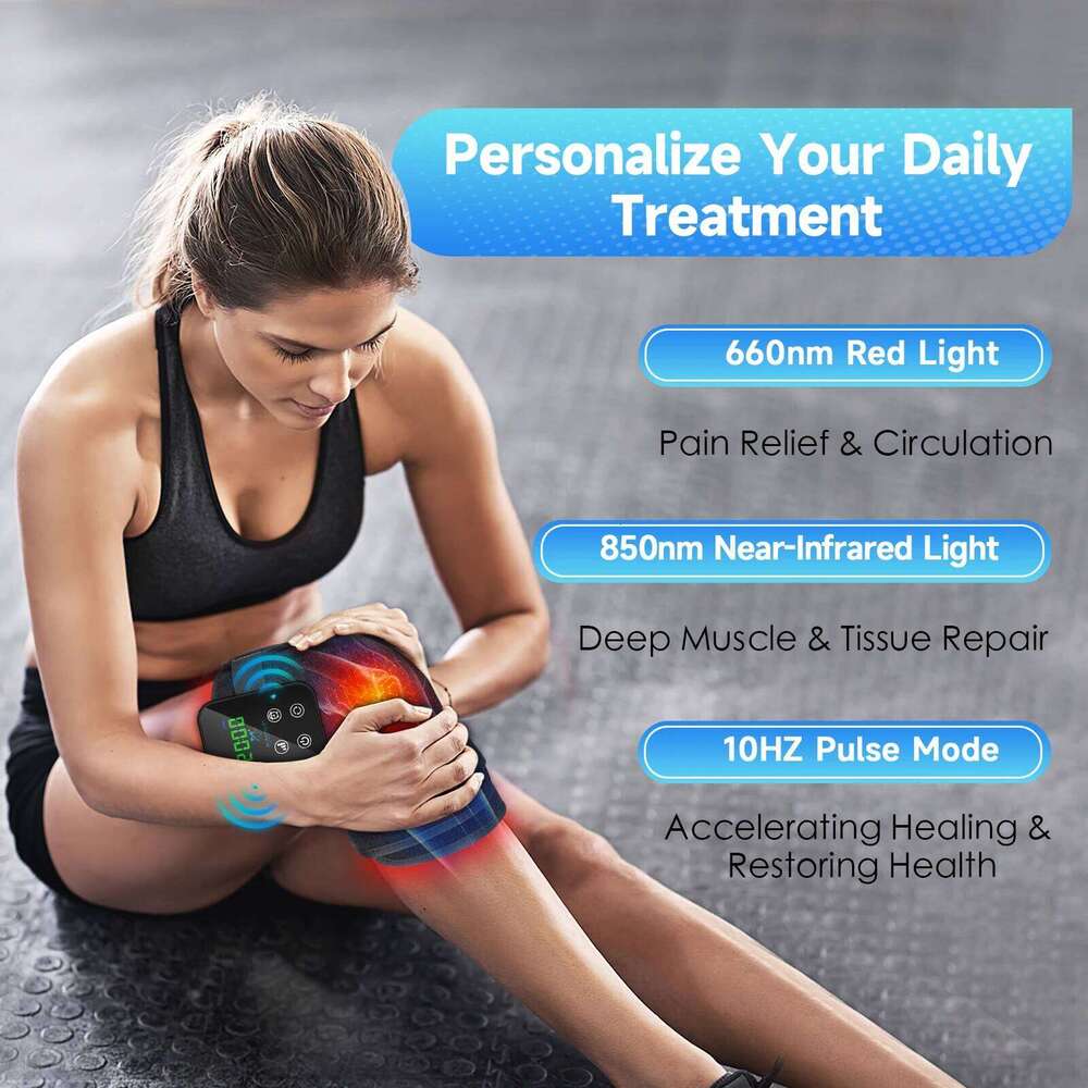 Red Light Therapy Electric Heating Pad Massage Leg Blood Circulation Joint Warming Elbow Support Knee Pain Relief