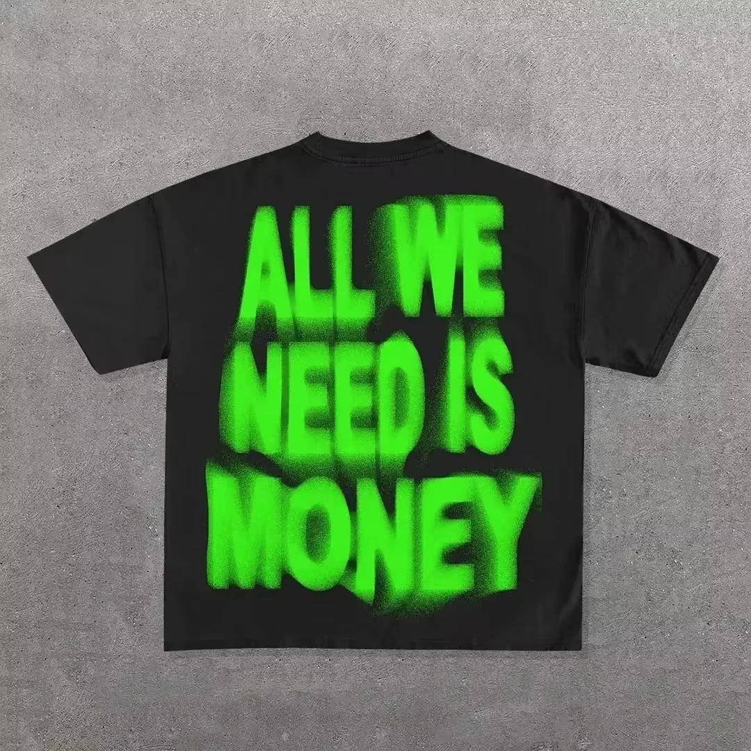 Streetwear Hip Hop Harajuku Y2k T Shirt Mens Graphic Print Oversized Cotton Round Neck TShirt Gothic Short Sleeve Tops y250704