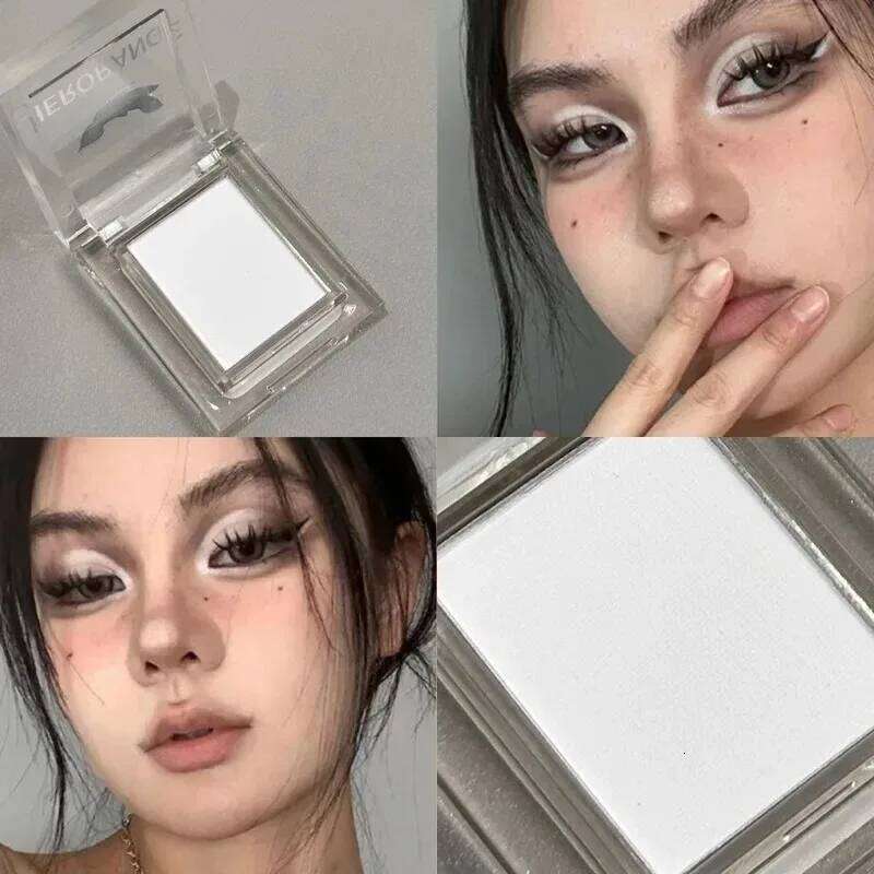 Monochrome White Highlighter Palette Low Saturation 4 Color Face Matte Highlighte Eye Nose Eyeshadow Korea Makeup Cosmetic X250715