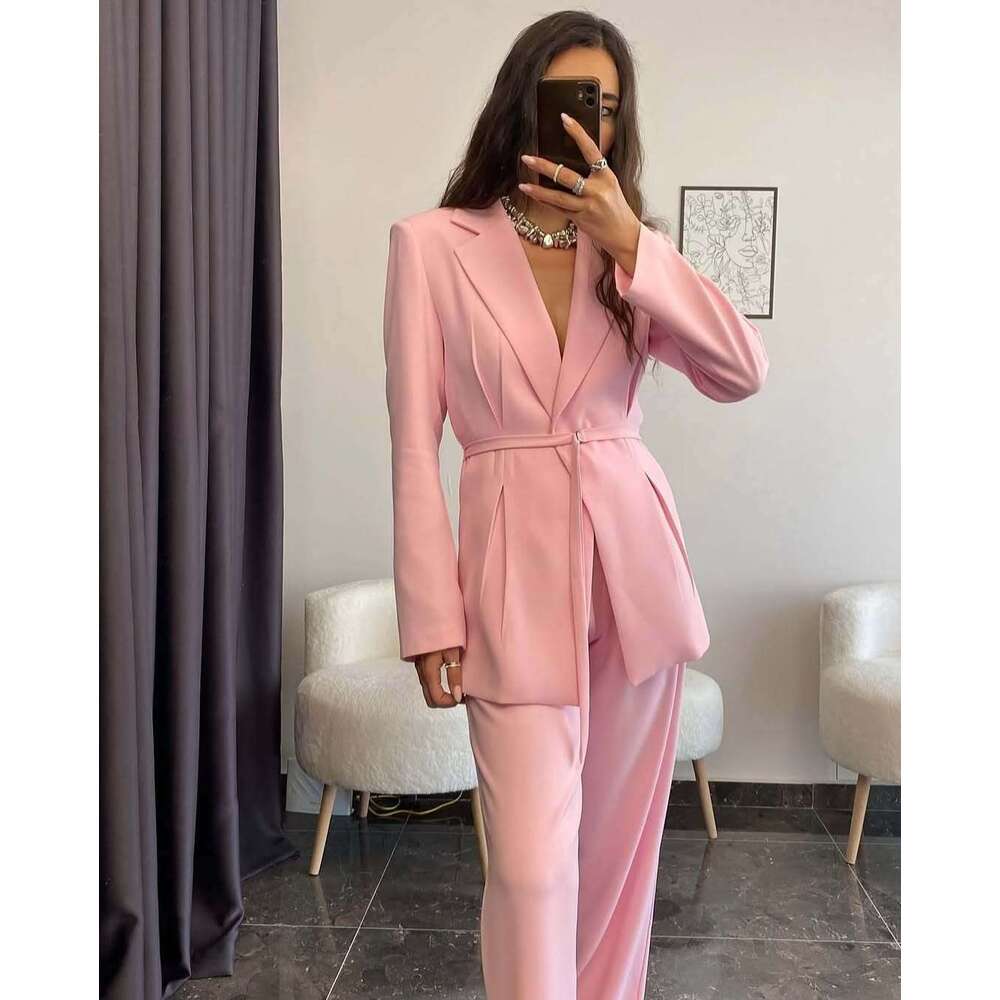 Elegant Casual Style Solid Color Long Sleeve Blazer Women's Spring New Suit B5