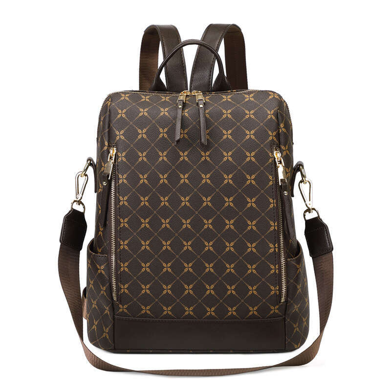 Women's 2024 New Printed Outdoor Travel Casual Backpack Large Capacity Anti-Theft Shoulder Bag