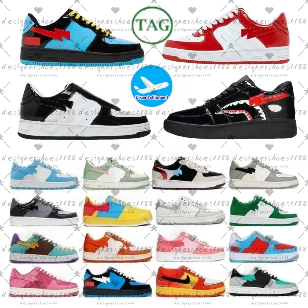 2025 New Popular Designer Trainer low shark mens shoe sta sk8 lace up stripe adjustable sneaker for man soft leather breathable summer spring fall shoes 36-45