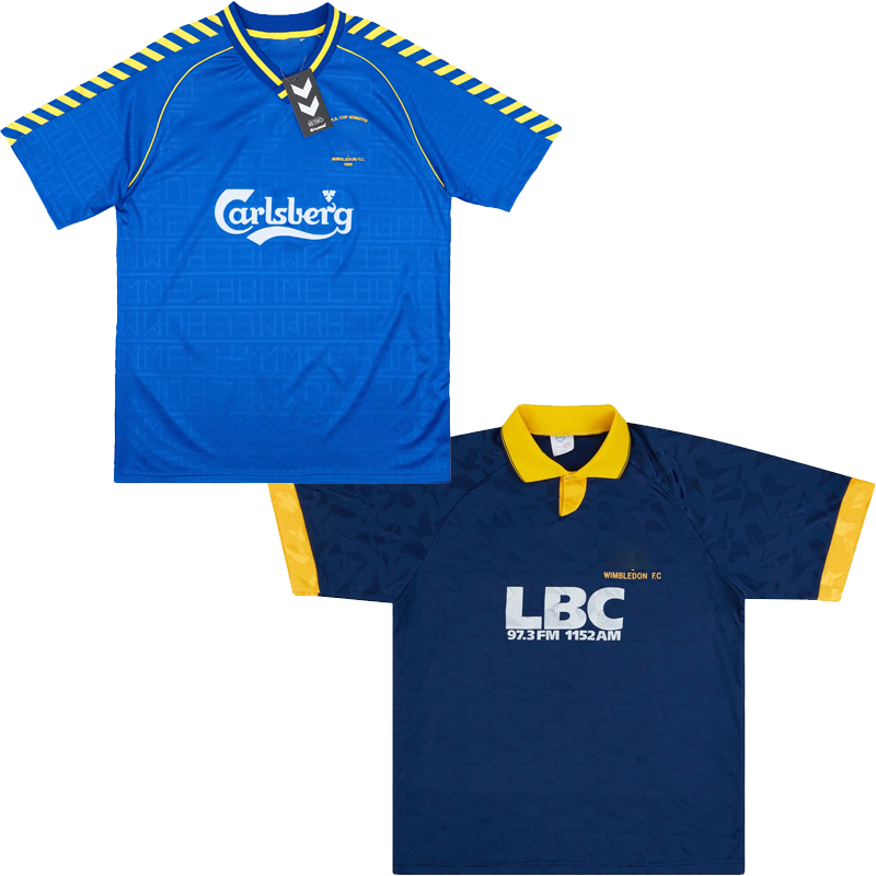 1988/89 Wimbledon Soccer Jerseys Vinnie Jones Lawrie Sanchez John Hartson Crazy Gang Retro Jersey 1993 1994 classic Football Shirts Men Uniforms