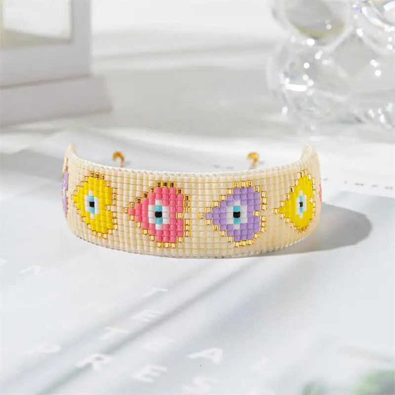 Boho Multicolor Miyuki Beads Heart Bracelet for Women Yoga Jewelry Bangle Charm Handmade Woven Rope Wristband waterproof Gift 250712