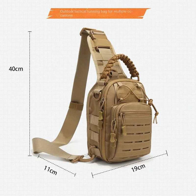 Oulylan Male Wear-resistant Waterproof Satchel Outdoor Versatile Tactical Messenger Bags Portable Sports Packs