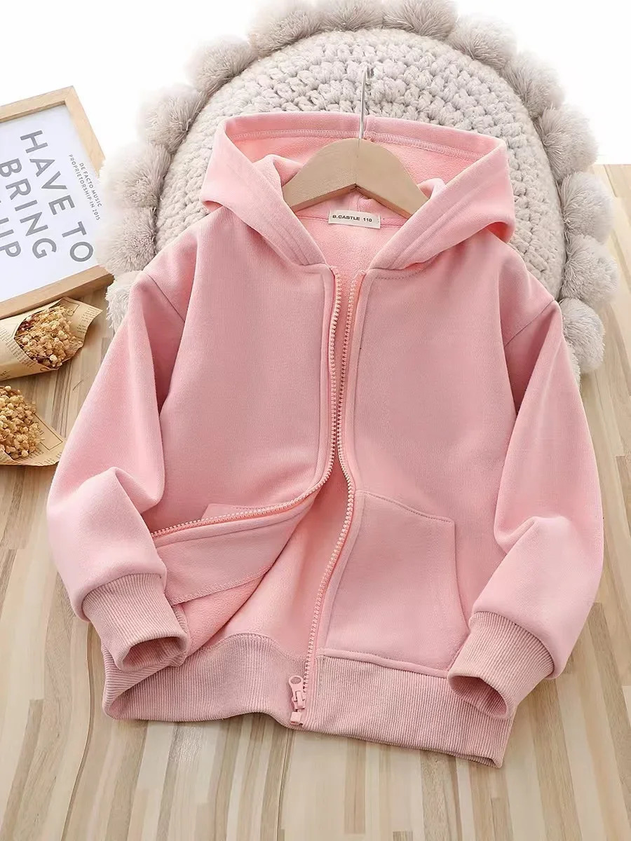 Children Hooded Sweatshirt Jackets Baby Boys Sportswear Cardigan Tops Kids Zipper Casual Jacket Teenager Spring Autumn Clothing 250715