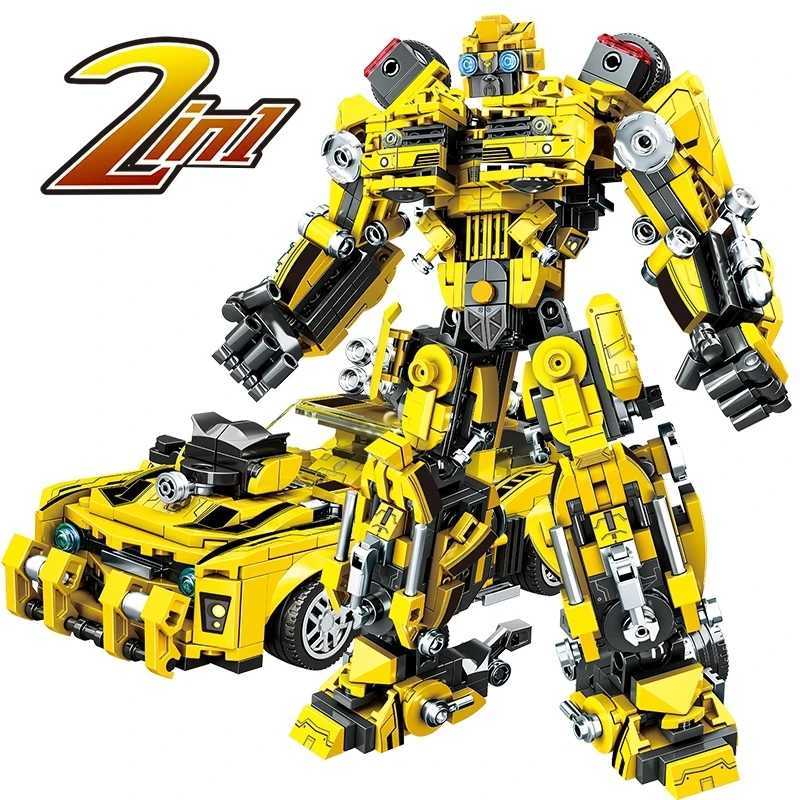 2 in 1 Deformation Robot Mecha Building Blocks Sets Bricks Kit Transform Birthday Toys Kids Children Gifts for Boys C251203