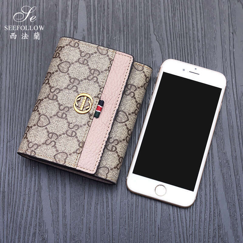 New Dionysus Small for Women, Short Genuine Leather Versatile Clutch, Foldable Cowhide Ladies Wallet Trendy