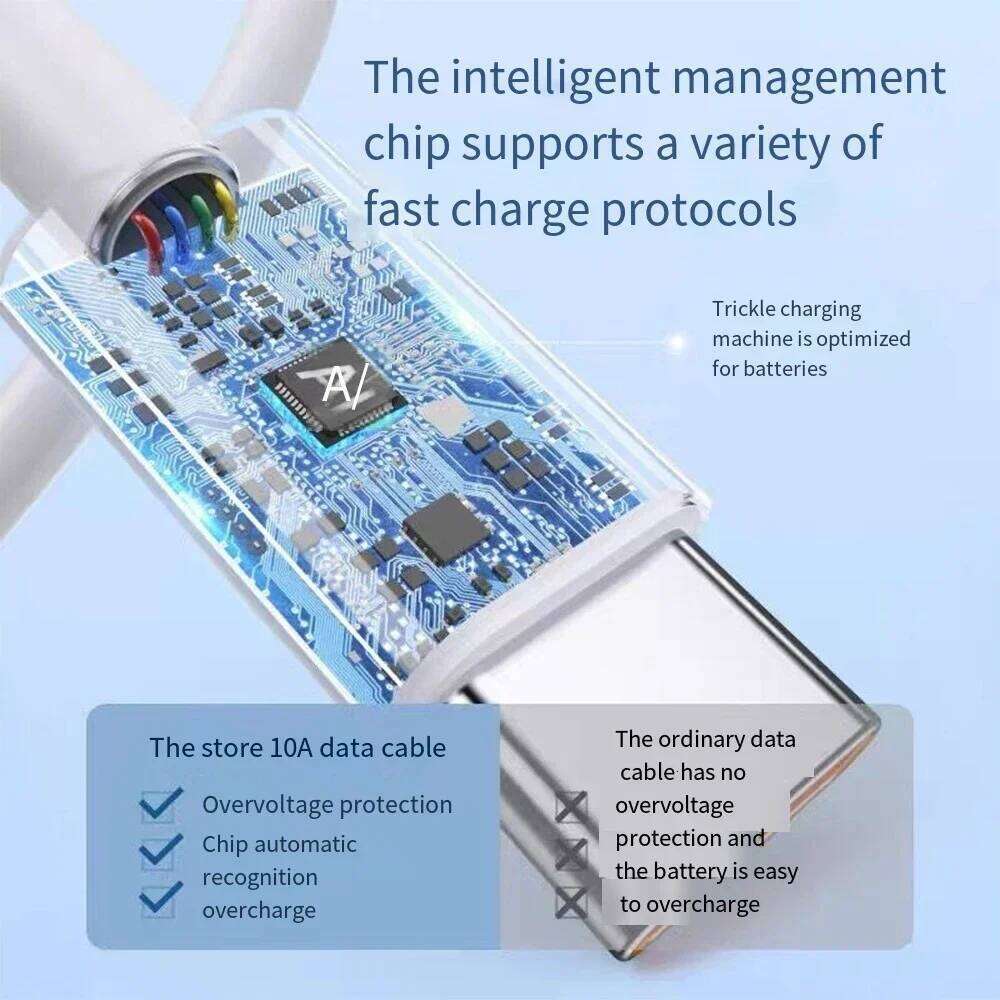 Universal 120W 10A Fast Charger Pd Dual Type C Quick Charging Cable High Speed Data Transfer Wire Cord