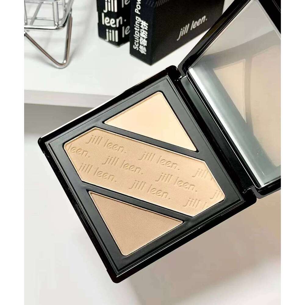 JILL LEEN Contour Powder Matte Bronzer Highlighter Brighten Bicolor for Natural Three-Dimensional Long Lasting Delicate Makeup X25071