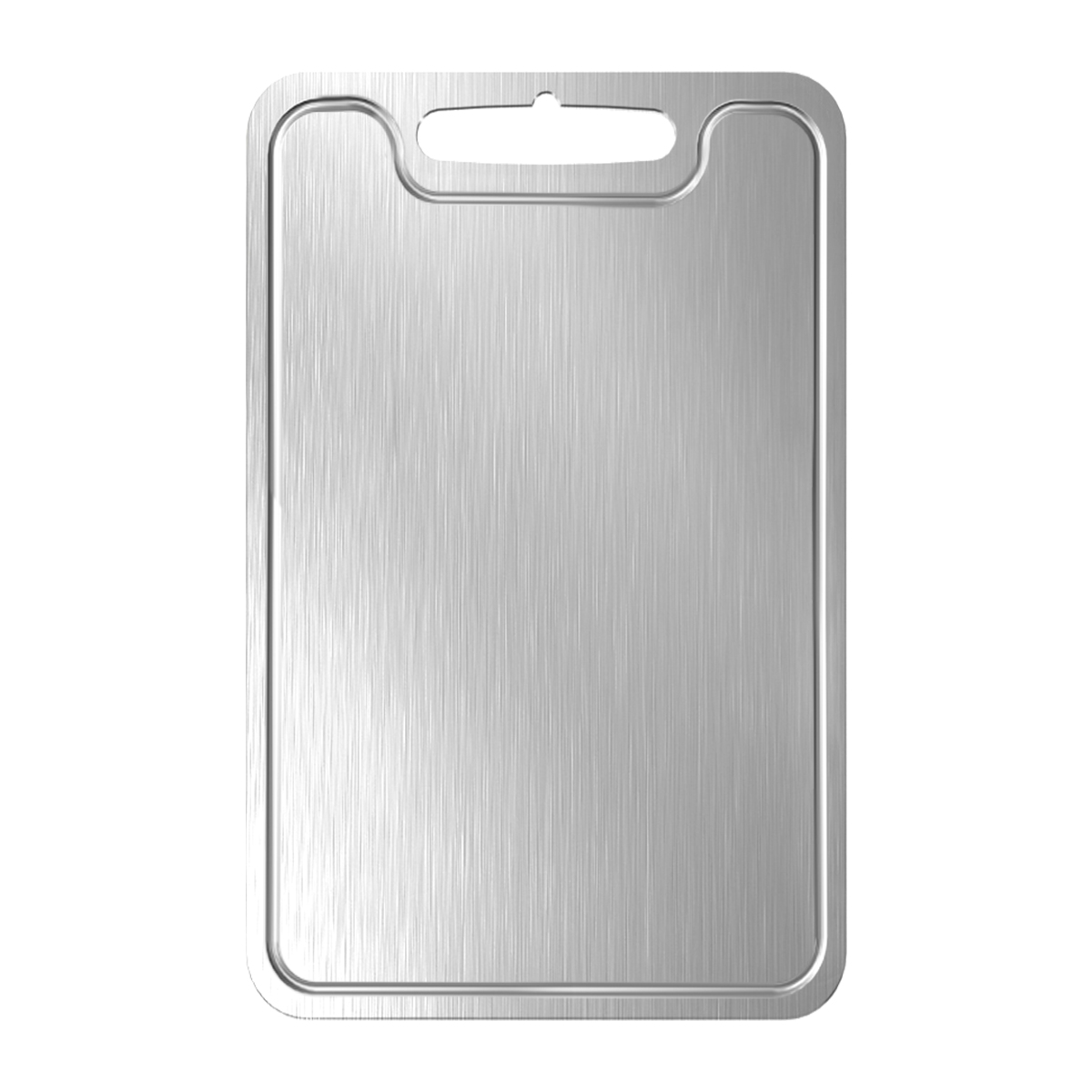 Double-Sided Antibacterial Stainless Steel Cutting Board with New Groove Design - Mildew Proof & Durable 304 stainless steel material