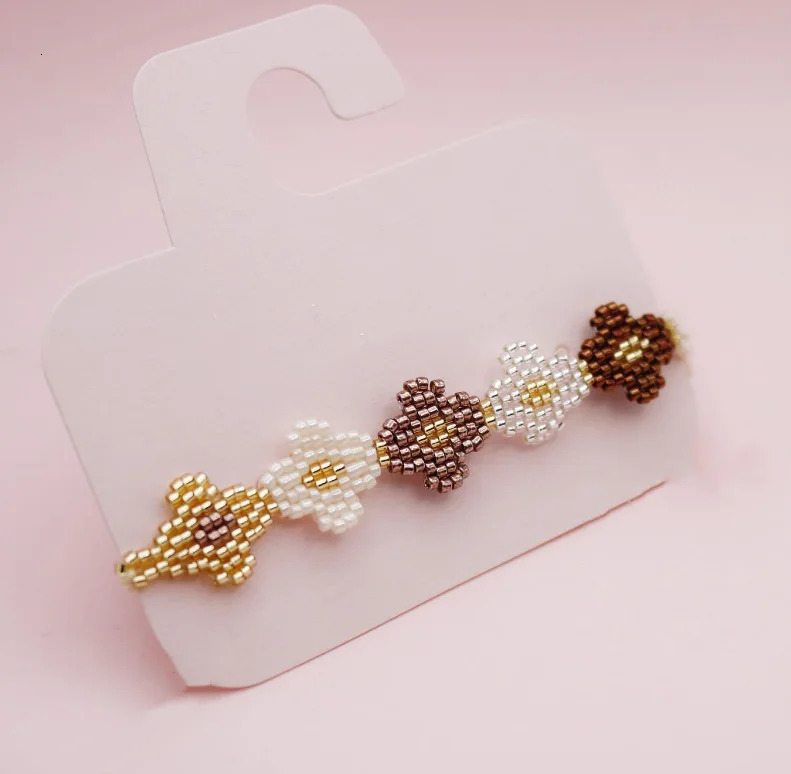 Weaved Beaded Miyuki Bracelet Handmade Friendship Seed Bead Bracelet flower Loom Bead Bracelet 250712