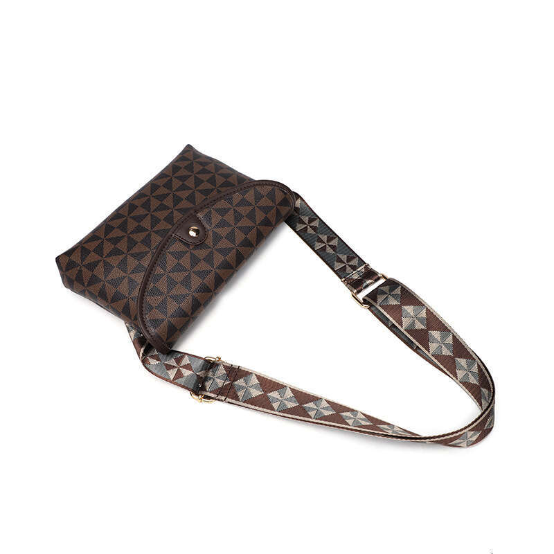 Women's Single Shoulder Crossbody Fashion 2024 Versatile New Simple Wide Strap Windmill Print Small Bag