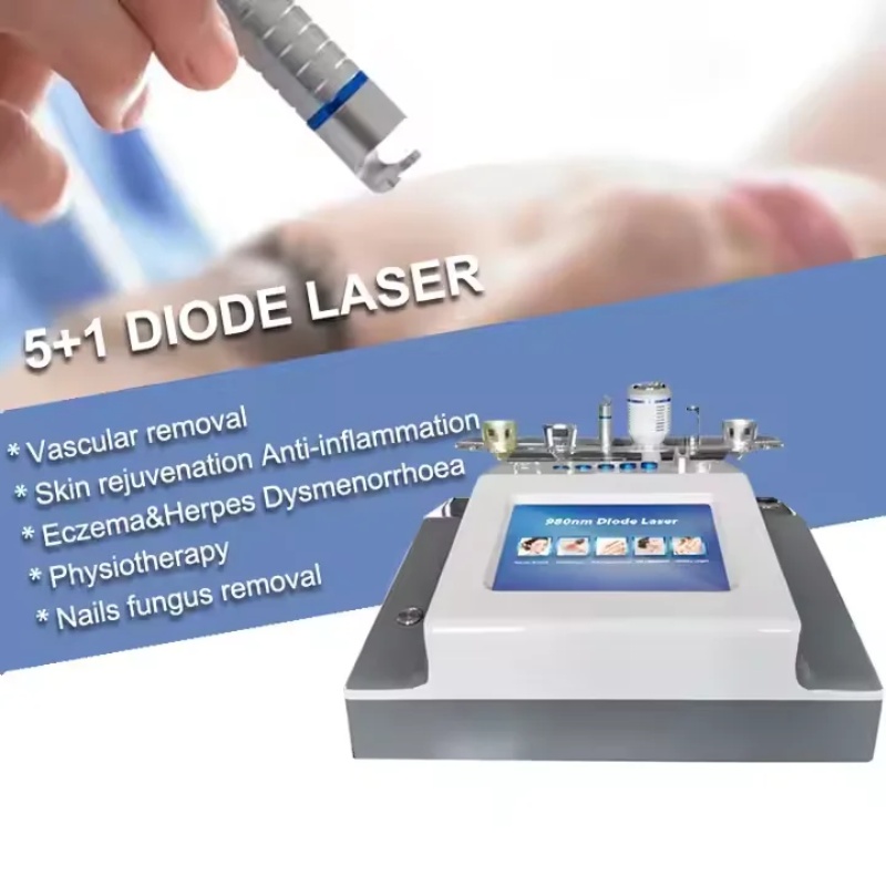2025 New 5 IN 1 980nm laser vascular resection machine diode laser 980 nail fungus and spider vein effective resection therapy