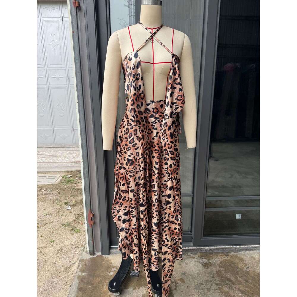 Summer New Strapless Slim Waist Beach Vacation Skirt Set Women's Fashion B5