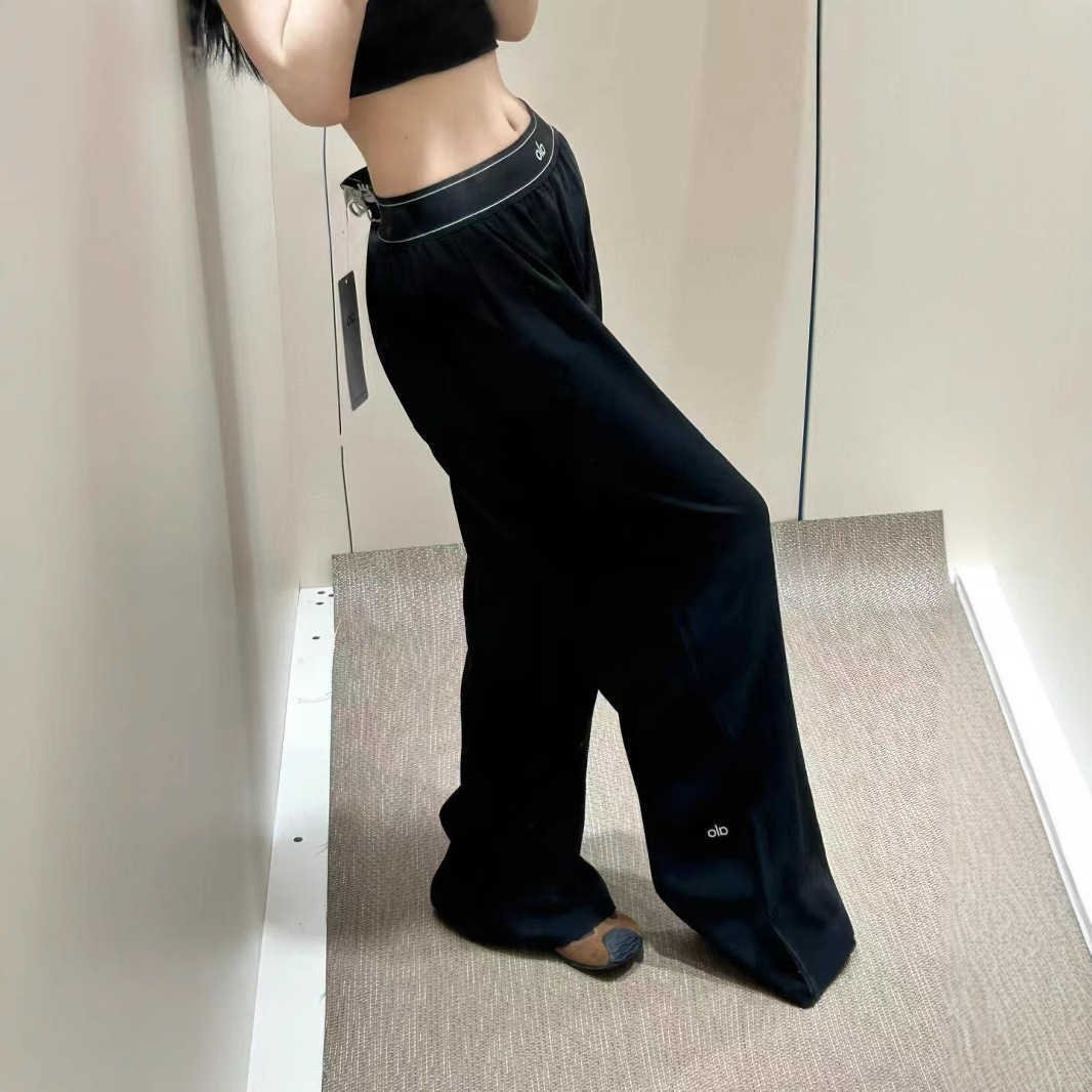 Embroidered casual suit pants for spring and summer 2025 loose hanging casual pants for women versatile and slimming straight leg suit L250714