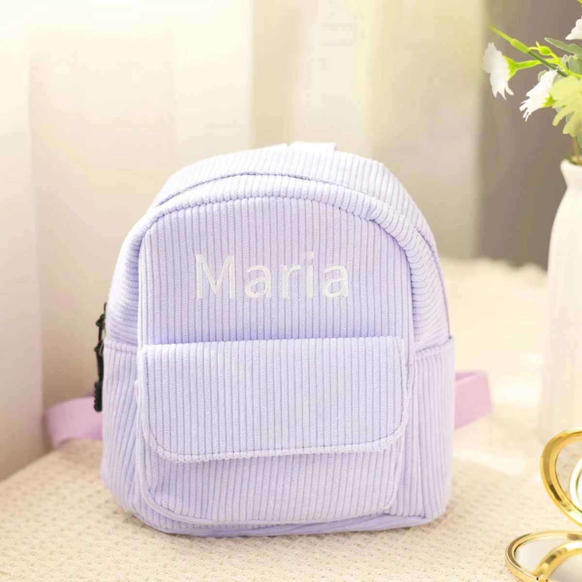 Personalized Custom Name Embroidered Letter Nursery Baby Little Backpack School Children Bag Gifts Boys Girls Go Out Wrap X2507151