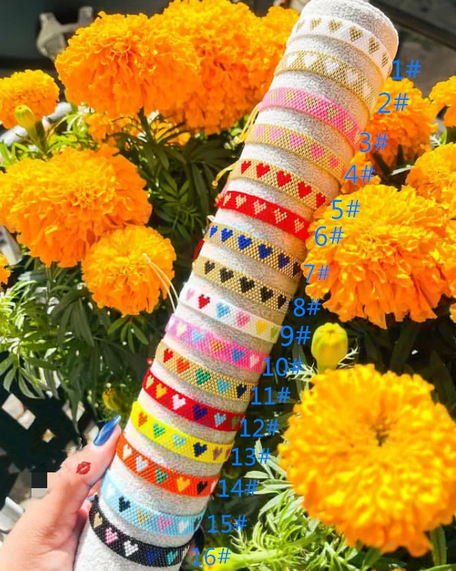 Miyuki Bead Bracelet Boho Style Woven Adjustable For Women Jewelry Heart Ladies Accessory Birthday Gifts Party 250712