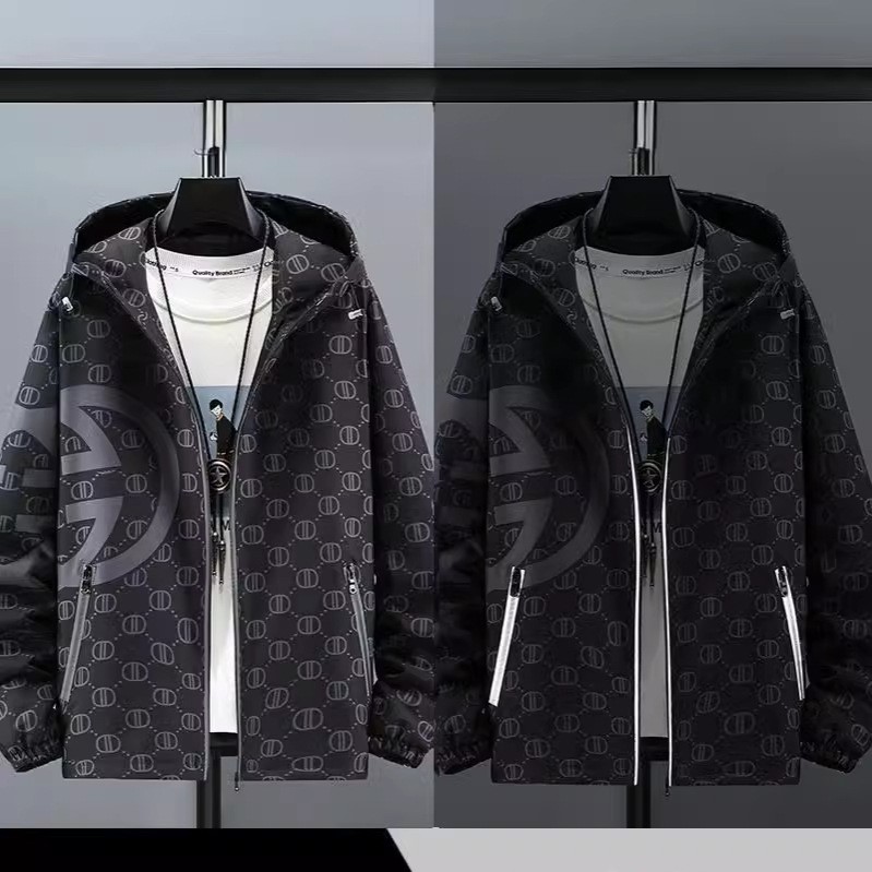 Jacket free shipping fashion jacket hooded loose fit men casual men oversized top trendy clothing chubby men clothing spring outdoor