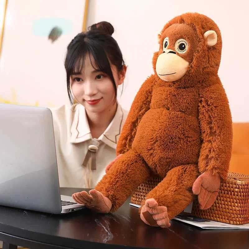 66cm Gorilla Plush Toy Chimpanzees Monkey Soft Stuffed Doll Backpack Car Bag Room Decor Kid Gift XJ250715