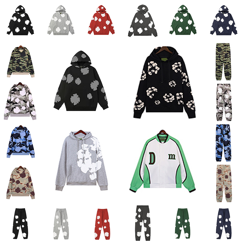 cotton wreath puffer print men hoodie denim designer hoodie fashion street hood pullover hoodies graphic hoodie y2k hoody s--xl
