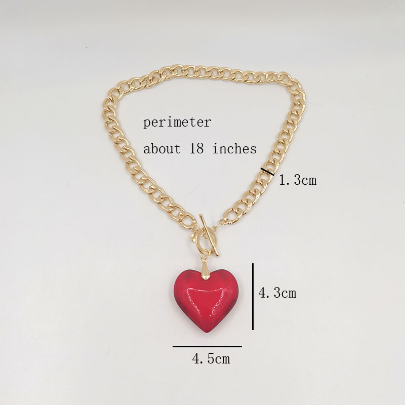 Luxury Jewelry Designer Jewelry Factory Custom Glass Heart Pendant Valentine's Day Necklace Unique Romantic Fashion Versatile Handmade Jewelry