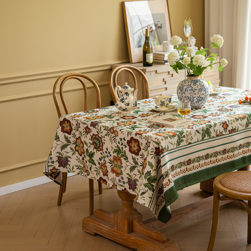Cotton Fabric Tablecloth Tassels Stitching Washable Table Cloth for Wedding Party Dining Banquet Decoratio Christmas Table Cover