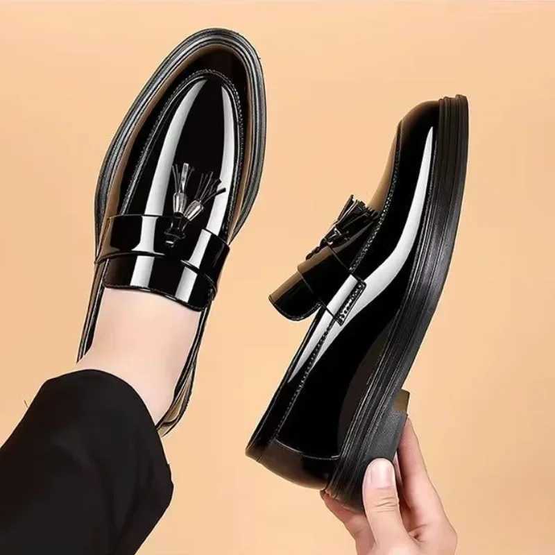 39 Clearance 2024 Trend Party Style Office Mens Formal Shoes Cheap Liquidation Spring Autumn Black Social Shoe Male Pointed Toe Y250715