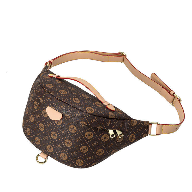 Fashionable with Trendy Brand Print, Dumpling Large Capacity Women's Waist Chest Single Shoulder Crossbody Bag, Cashier Bag