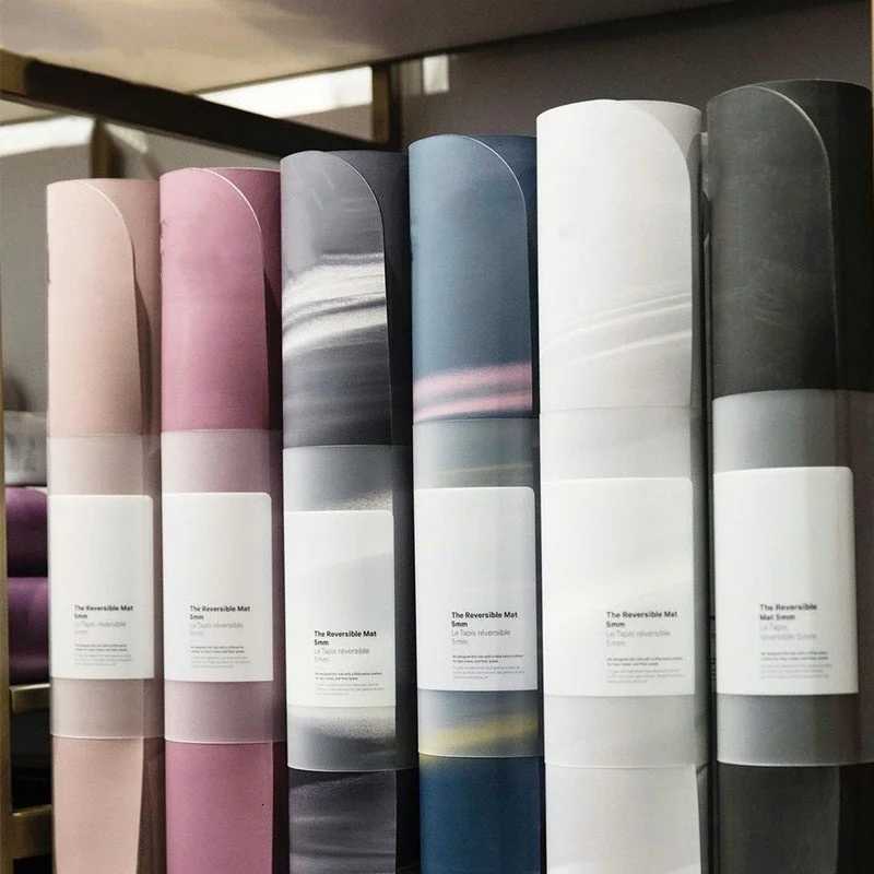 Double-Sided Luxury Home Yoga Mat Set 5mm Non-Slip Natural Rubber Silent Shock-Absorbing Exercise Dance Mat with PU Material 11XJ250714