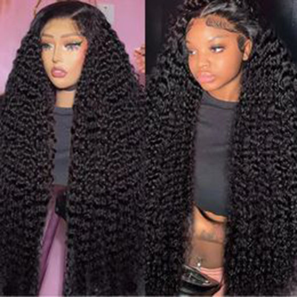 30 40 Inch Deep Wave 13X6 Front Human Hair Wigs 250% Brazilian Loose Synthetic Hair Curly 13X4 Lace Fronrtal Glueless Wig For Women