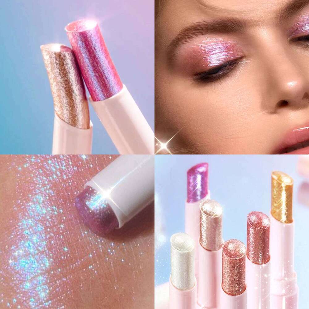 Jelly Eyeshadow Highlight Stick, Glitter Shimmer Long-Lasting High Pigment, Valentine's Day Party Beach Travel Holiday X250715