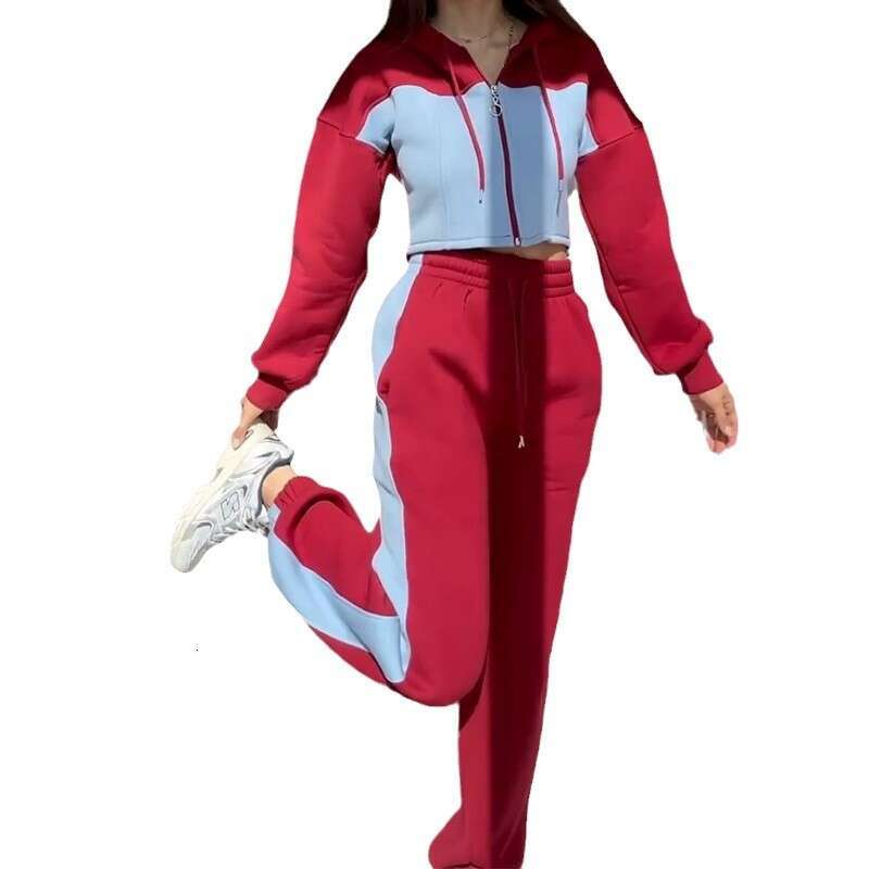 Spring New Fashion Women's Hoodie Jacket Casual Long Pants Versatile Set B5