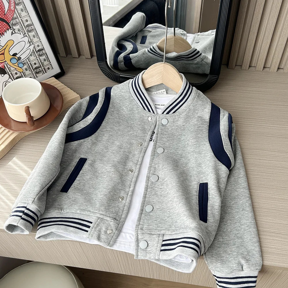 Personalized Unisex Baseball Style Childrens School Team Jacket Boys And Girls Custom Embroidered Name Rugby Jacket 250715