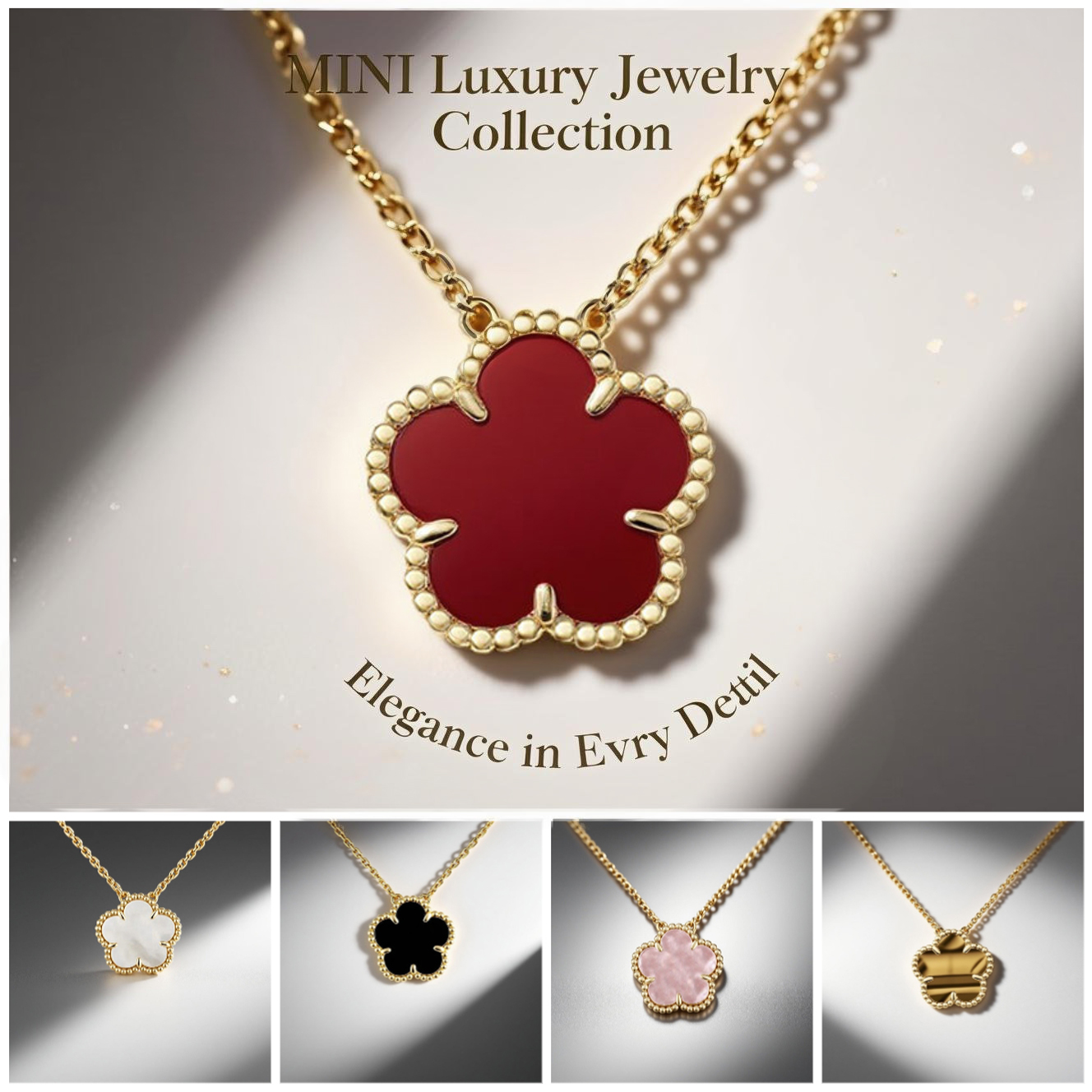 mini clover necklace designer jewlery designer for women necklace luxury necklace gold elegant necklace Various color options jewellery womens clover necklace