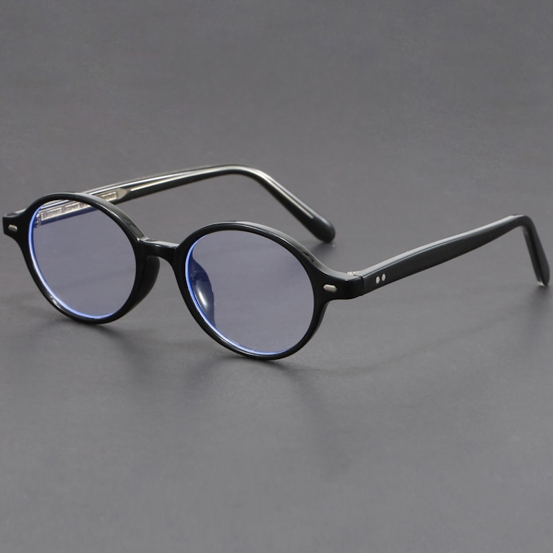 Oval Anti Blue Light Glasses, Office Work Online Class Essential, Reduce Eye Strain, Small Round Women Men Classic Nerd, Blocking Rays Prescription Op