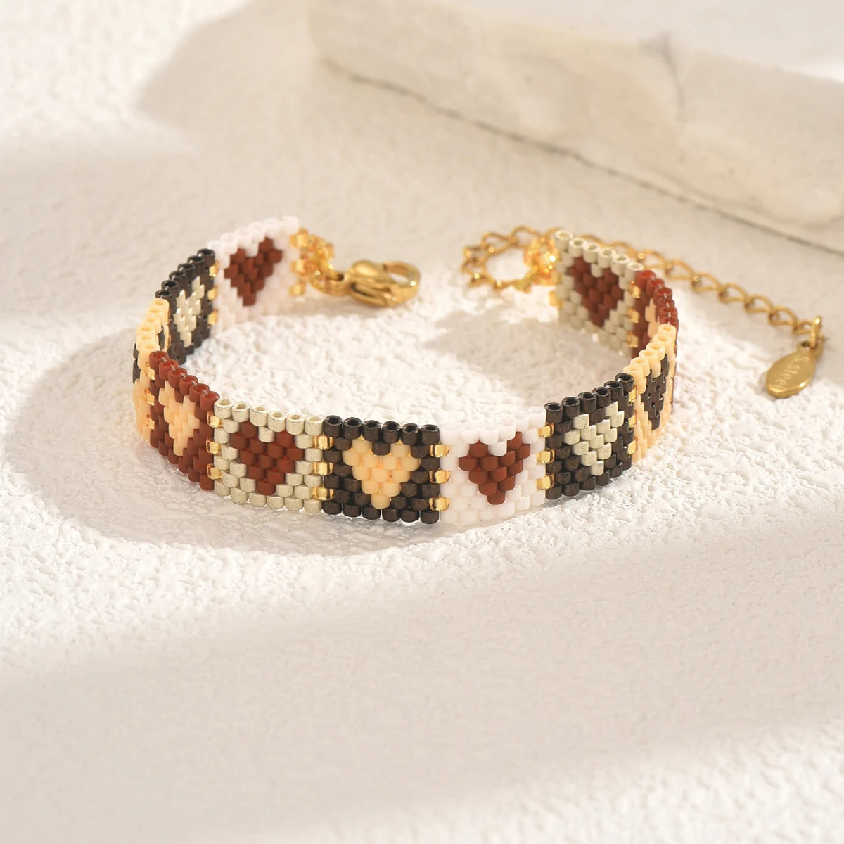 ZHONGVI Creative multi-color heart Stainless steel chain bracelet Miyuki Bracelet For Women Boho Pulseras Fashion Jewelry 250712