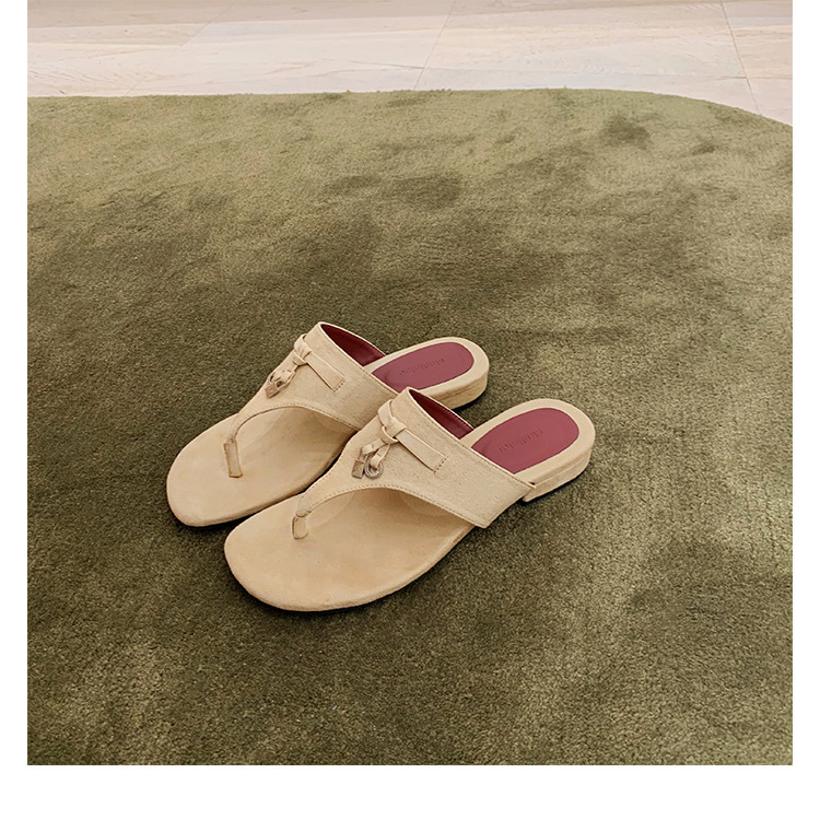 2025 new hot free shipping Suede Tassel Flip Flops Holiday Beach Sandals for Ladies