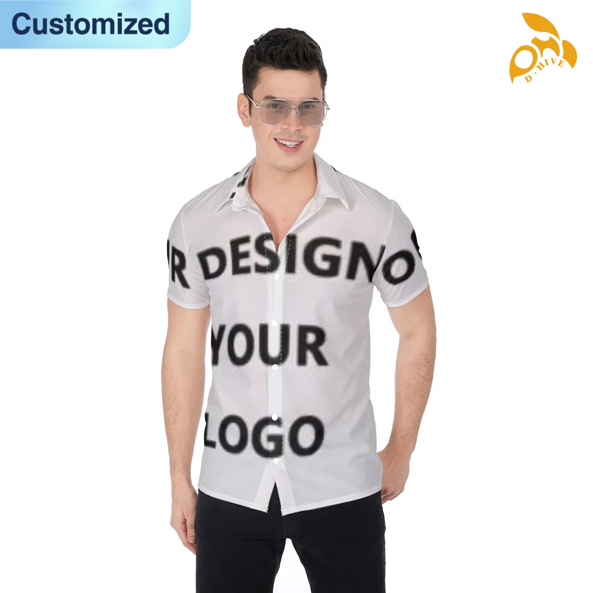 free shipping designer of customized super fashionable full-body printed men's shirt with exquisite patterns from US