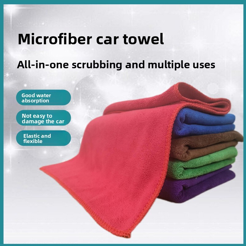 New Household Cleaning Cloth Thickened Absorbent Microfiber Wash Multi-Specification Quick-Dry Car Wiping Towel
