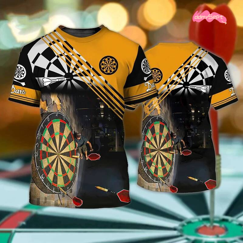 Beer And Darts 3D Print Men T-shirt Summer Cool Streetwear O-Neck Short Sleeve T Shirts Oversized Haruku Boys Kids Tees Tops ddmysept