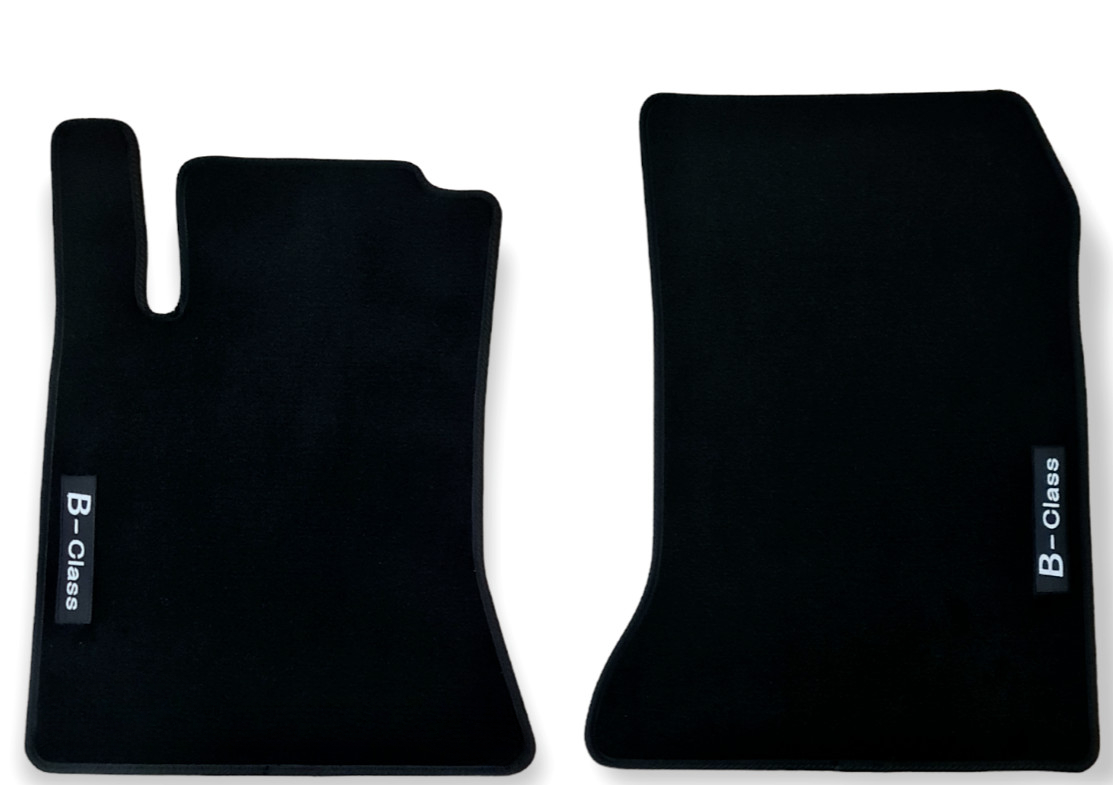 Front Car Floor Mats For Mercedes B-Class Velour Auto Liners Waterproof Carpet