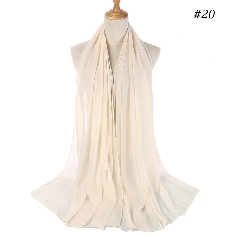 T1216 Malaysian scarf pearl chiffon bubble silk scarf headscarf ethnic headscarf
