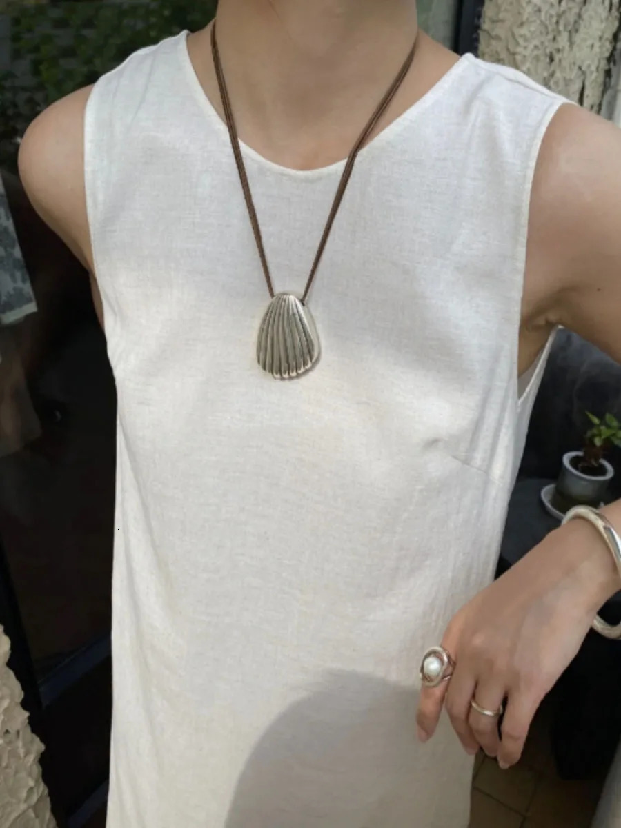 Big shell pendant necklaces long rope shell necklaces summer statement holiday jewelry in 250711