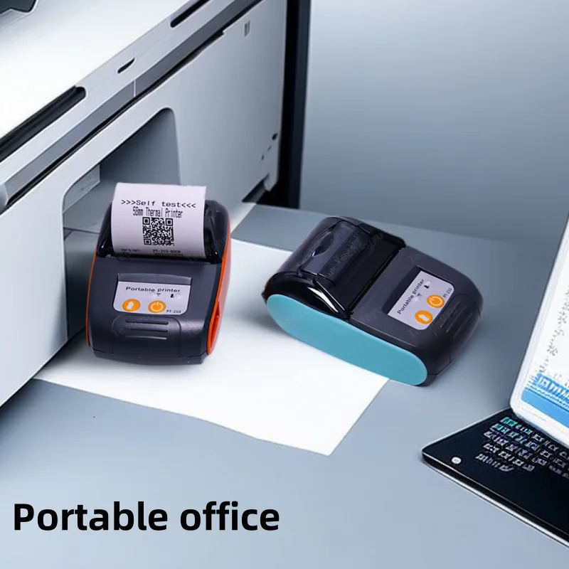 PT210 Portable 2 Inch Mini Thermal Receipt Printer Wireless Bluetooth Pocket 58mm Bill Printer For Mobile Android IOS Windows 250715