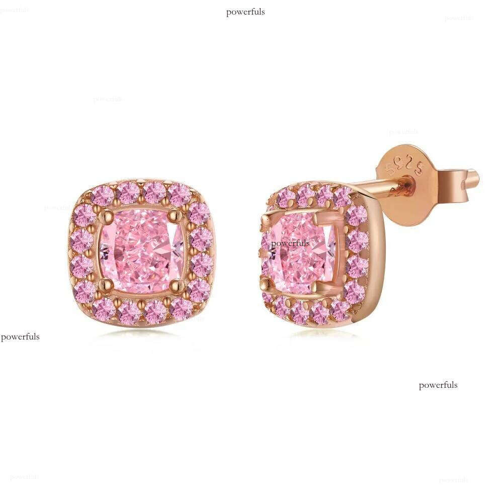 Choucong Ins Top Sell Gorgeous Stud Earrings Lady Fashion Jewelry Real 100% Sterling Sier Emerlad White Moissanite Dia Women Earring Gift